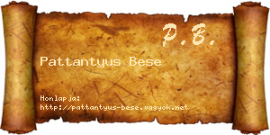 Pattantyus Bese névjegykártya